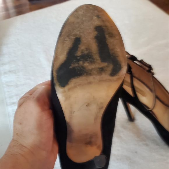 Zara Dating black open back suede heels - Picture 4 of 14